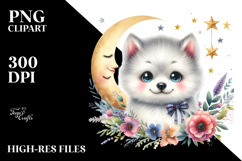 Whimsical Arctic Wolf PNG Product Image 2