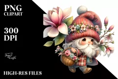Detailed Watercolor Cute Gnome | Sublimation | Clipart Product Image 3