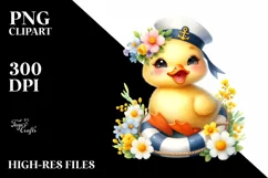 Colorful Cute Duck Sailor | Sublimation | Clipart Product Image 3