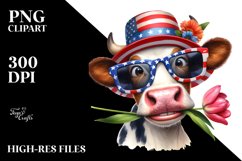 Confused Cow Portrait Sublimation Clipart Product Image 3