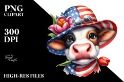Confused Cow Portrait Sublimation Clipart Product Image 3