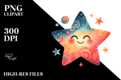 Smiling Whimsical Star PNG Product Image 2