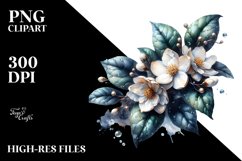 Shiny Material Jasmine Watercolor Splash Product Image 1