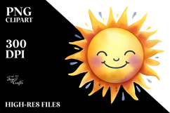 Simple Smiling Sun, PNG Product Image 2