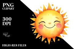 Very Simple Smiling Sun PNG Product Image 2