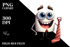 Funny Standing Tie Eyes Sublimation Clipart Product Image 2