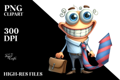 Funny Standing Tie Eyes Sublimation Clipart Product Image 2