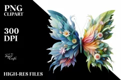 Abstract Vibrant Butterfly made of , PNG Product Image 3