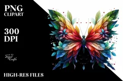 Abstract Vibrant Butterfly made of , PNG Product Image 3