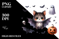 Simple Halloween Bat Animal Print, PNG Product Image 2