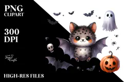 Simple Halloween Bat Animal Print, PNG Product Image 2