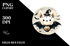 Simple Cute Bat Halloween PNG Product Image 2