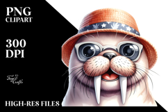 Watercolor Cute Baby Walrus PNG Product Image 2