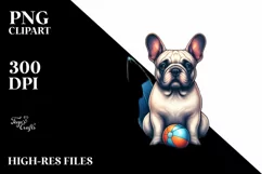 French Bulldog Sunset Beach Clipart Product Image 3