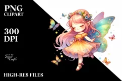 Colorful Fairy Dancing Sublimation Clipart Product Image 3