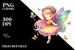 Colorful Fairy Dancing Sublimation Clipart Product Image 2