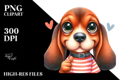 Cartoon Bloodhound, Transparent PNG Product Image 2