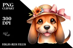 Cartoon Bloodhound Watercolor JPEG Product Image 2