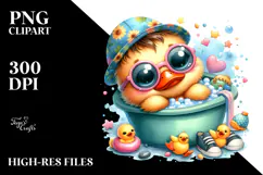 Baby Duck Bathtub PNG Product Image 2
