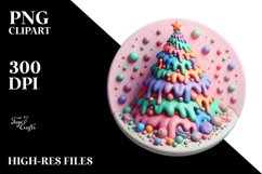 Colorful Christmass Tree 3D Martzipan PNG Product Image 2
