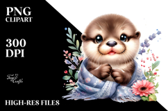 Energetic Baby Otter with Big Eyes, Transparent PNG Product Image 2