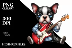 Funny Baby Macaw Rock Star Clipart Product Image 1