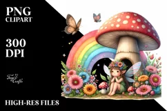 Illustration Fairy House Mushroom | Clipart Product Image 3