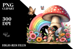 Illustration Fairy House Mushroom | Clipart Product Image 2