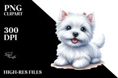 Cute West Highland White Terrier, Transparent PNG Product Image 2