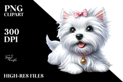 Cute West Highland White Terrier, Transparent PNG Product Image 2
