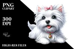 Cute West Highland White Terrier, Transparent PNG Product Image 2