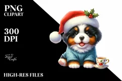 Expressive Baby Bernese Mountain Dog PNG Product Image 1