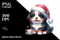 Expressive Baby Bernese Mountain Dog PNG Product Image 1