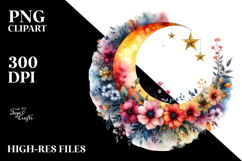 Vibrant Abstract Moon Sublimation Clipart Product Image 2