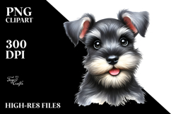 Watercolor Baby Miniature Schnauzer with Big Eyes Product Image 2