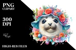 Colorful Baby Seal, PNG Product Image 2