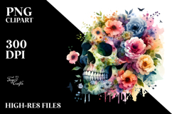 Grungy Skull, Vibrant PNG Product Image 2
