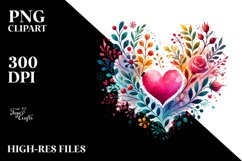 Colorful Watercolor Digital Painting with Washed Valentines Product Image 2