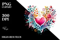 Colorful Watercolor Digital Painting with Washed Valentines Product Image 2