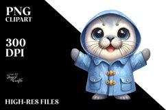 Excited Baby Seal Clipart Product Image 3