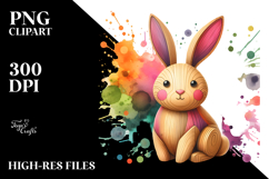 Abstract Shiny Bunny Made of Wood JPEG Product Image 2