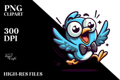 Cute Bird with Bow Tie Vector Art Product Image 2