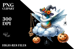 Hummingbird Halloween Cloud PNG Product Image 2