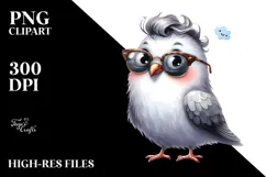 Funny Dove Standing Sunglasses | Sublimation | Clipart Product Image 2