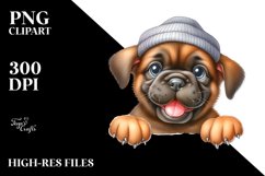 Cute Baby Mastiff Watercolor Splah Product Image 1