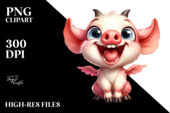 Funny Baby Pig Goat with Big Eyes|Summer Sticker Flower Product Image 2