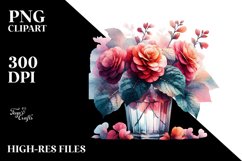 Abstract Watercolor Filled with Begonia Clipart Product Image 3