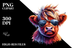 Cute Baby Cow with Party Hat, High-Res PNG Product Image 2