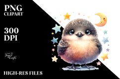 Colorful Moon Skua Baby | Sublimation | Clipart Product Image 1