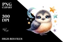 Colorful Moon Skua Baby | Sublimation | Clipart Product Image 1